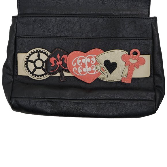 Danielle Nicole Black Through the Looking Glass Alice in Wonderland Clutch - Picture 4 of 8